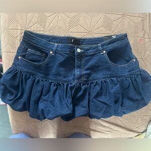 Denim Ruffle Jean skirt